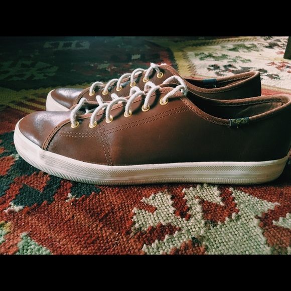 womens brown leather keds